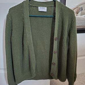 Olive Green Cropped Sweater!